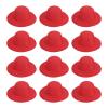 PATIKIL 2.3 inch Mini Formal Hats, 12 Pcs Miniature Doll Hats Mini Top Hat for Crafts Hair Accessories Decorate Doll Snowman, Red view 1