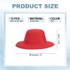 PATIKIL 2.3 inch Mini Formal Hats, 12 Pcs Miniature Doll Hats Mini Top Hat for Crafts Hair Accessories Decorate Doll Snowman, Red view 2