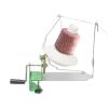 Manual Yarn Ball Winder, Large Spool Capacity 1.1 lbs, Smooth Hand Crank with Double Arm Balance & Anti-Tangle Design, Tabletop Clamp, Portable Knitting Winder for Wool Cotton Yarn, White & Green view 1