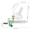 Manual Yarn Ball Winder, Large Spool Capacity 1.1 lbs, Smooth Hand Crank with Double Arm Balance & Anti-Tangle Design, Tabletop Clamp, Portable Knitting Winder for Wool Cotton Yarn, White & Green view 4