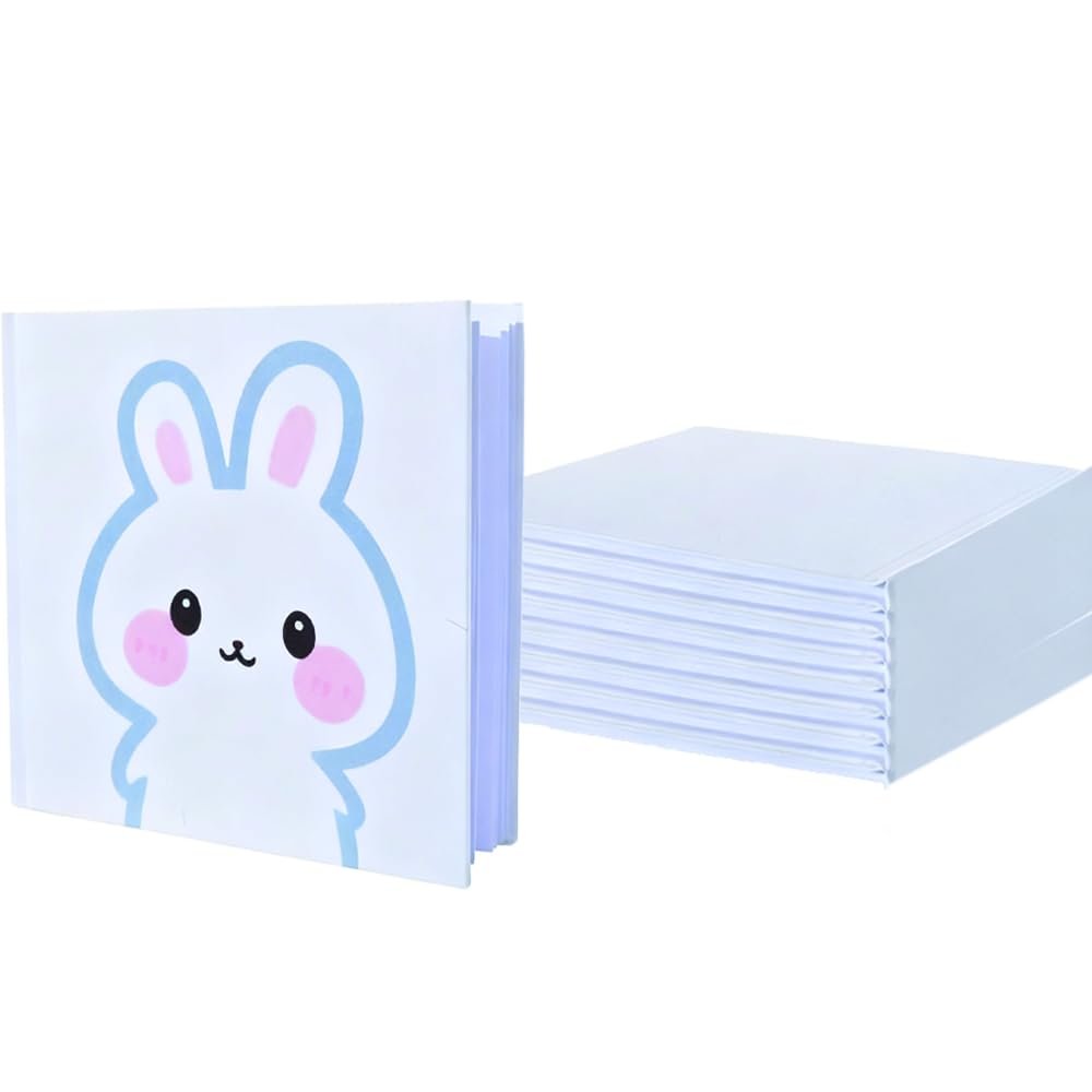 JGYXQYD 6PCS 5x5 Inch White Blank Books for Kids 160GSM Blank Hardcover Book to Write Stories Hardcover Sketchbooks for Students DIY Make Your Own Book Blank inside 48 Pages