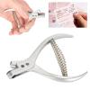 Punch Pliers, Professional Hole Puncher Notch Punching Pliers Sewing Pattern Pliers Pattern Notcher Tool Handheld Slot Single Hole Punch Stainless Steel for Card Paper Ticket Check view 2