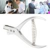 Punch Pliers, Professional Hole Puncher Notch Punching Pliers Sewing Pattern Pliers Pattern Notcher Tool Handheld Slot Single Hole Punch Stainless Steel for Card Paper Ticket Check view 3