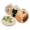 Woolbuddy Needle Felting Hoop Kits 4 PK, Wool Felt Painting Kits Full Combo with Wool, Foam Pad, Felt Pattern, Hoop, Needles & Instructions, DIY Embroidery Craft for Adults & Beginners view 1