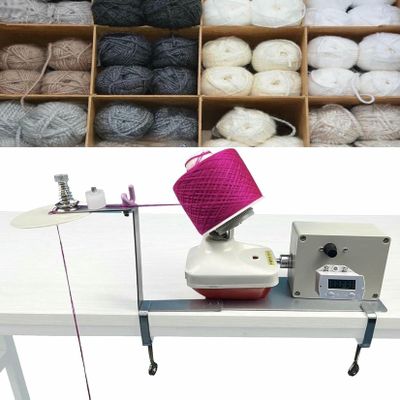 OJHVTCXD Electric Yarn Ball Winder with Counter,Automatic Knitting Roller Twine, Knitting Roll String Yarn Thread Ball Winder-500g Max Winding Capacity Yarn Ball Winder for Metal Yarn, Wool,White