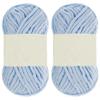 2 Sekins/200g/149 Yards Soft Fluffy Chenille Yarn for Knitting Velvet Plush Yarn for Crocheting Hat Scarf Blanket (Light Blue) view 1