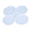 BOLOUY 4 in 1 Crystal Epoxy Resin Coaster Tray Molds Agate Geode Resin Molds Coaste Making Accessories Office Home Decoration view 1