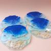 BOLOUY 4 in 1 Crystal Epoxy Resin Coaster Tray Molds Agate Geode Resin Molds Coaste Making Accessories Office Home Decoration view 4
