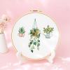 Embroidery Kit for Beginners Pre-Printed Embroidery Cloth, Adjustable Hoop, Colorful Threads, Needles, and Tools for DIY Handmade Needlework(Green) view 1