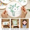 Embroidery Kit for Beginners Pre-Printed Embroidery Cloth, Adjustable Hoop, Colorful Threads, Needles, and Tools for DIY Handmade Needlework(Green) view 3