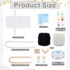 FREEBLOSS 2 Set DIY Plastic Canvas Mesh Bag Kit Blank Mesh Canvas Sheets for Embroidery Needlepoint Craft Kit Knit and Crochet Projects Handbag Making Accessories, Black and White view 2
