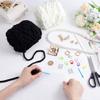 FREEBLOSS 2 Set DIY Plastic Canvas Mesh Bag Kit Blank Mesh Canvas Sheets for Embroidery Needlepoint Craft Kit Knit and Crochet Projects Handbag Making Accessories, Black and White view 4