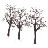Diorama Supplies,10Pcs 11cm Model Winter Withered Layout Train Railway Tree Plastic 3D Landscape Artificial Miniature Plants view 3