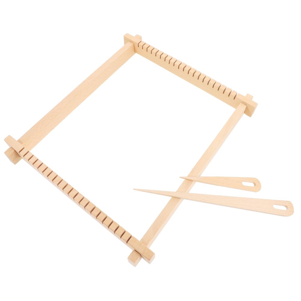 NUOBESTY Detachable Wooden Weaving Frame DIY Knitting Toy for Cognitive Development Tapestry Weaving Machine for Home Decor Creative Projects Mini