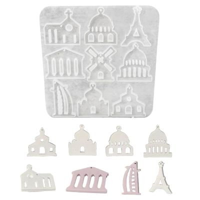 Easy Demold Castles Jewelry Mold Silicone for Accessories Elegant Earrings Pendants Making Mold