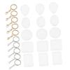 ARTIBETTER Silicone Keychain Molds Kit for DIY Crafts Flexible Epoxy Resin Molds in Square Round and Oval Shapes for Key Rings Pendants and Charms view 1