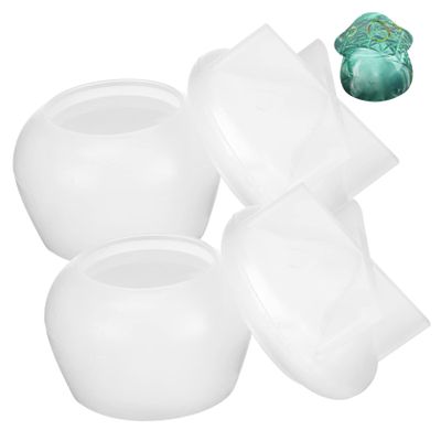 jojofuny 2pcs Mushroom Resin Tank Mold Silicone Coaster Mold Wax DIY Crafts Textured Art Supplies