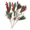 LIFKOME Christmas Pine Cones Berries Decorations 7pcs Pine Needle Bouquet Fake Berry for Home Decor view 1