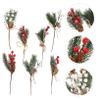 LIFKOME Christmas Pine Cones Berries Decorations 7pcs Pine Needle Bouquet Fake Berry for Home Decor view 3