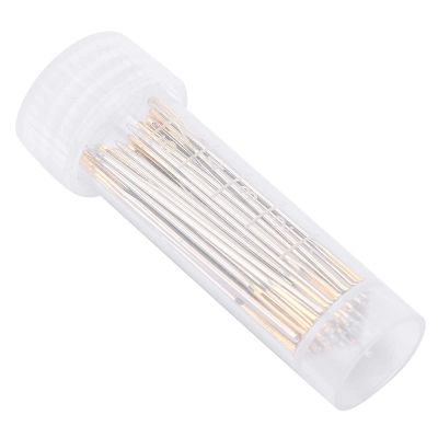Cross Stitch Needles Set with Large Eye for Easy Sewing and Stitching 100pcs Stainless Steel Embroidery Needles with Storage Box ()