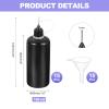MECCANIXITY 15Pcs Needle Tip Squeeze Bottle, 100ml/3.4oz Glue Tip Applicator Bottles Plastic Liquid Glue Bottle for Paper Crafts, Painting, Oil, Ink(Black, with 15 Funnel) view 2