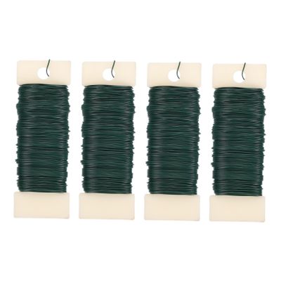 4 Rolls Floral Paper Wrapped Wire Flexible Garland Flower Arrangement Wire 35m/roll Florist for Use