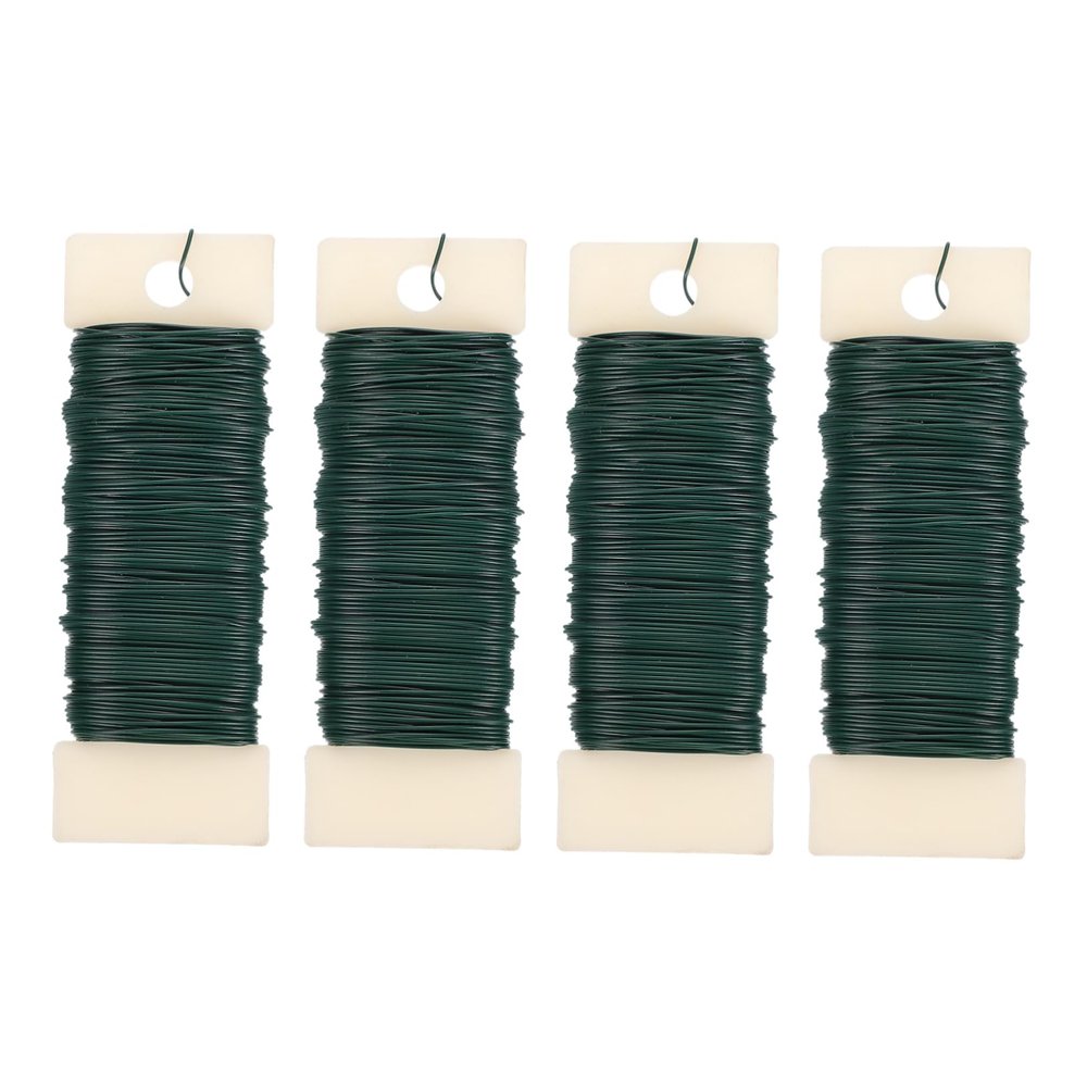 4 Rolls Floral Paper Wrapped Wire Flexible Garland Flower Arrangement Wire 35m/roll Florist for Use