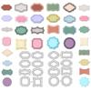 DELORIGIN 3D Overlay Frame Cutting Dies for Card Making, Label Dies Carbon Steel Cut Die Border Stencils Scrapbooking Embossing Template for DIY Paper Crafting Gift Box view 1