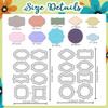 DELORIGIN 3D Overlay Frame Cutting Dies for Card Making, Label Dies Carbon Steel Cut Die Border Stencils Scrapbooking Embossing Template for DIY Paper Crafting Gift Box view 2