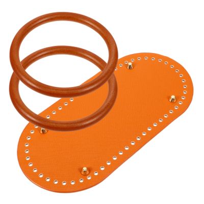 ARTIBETTER 1set Handmade Crochet Artificial Leather Shaper Versatile Weaving Bottom for Handbag for Knitting Creations and Materials