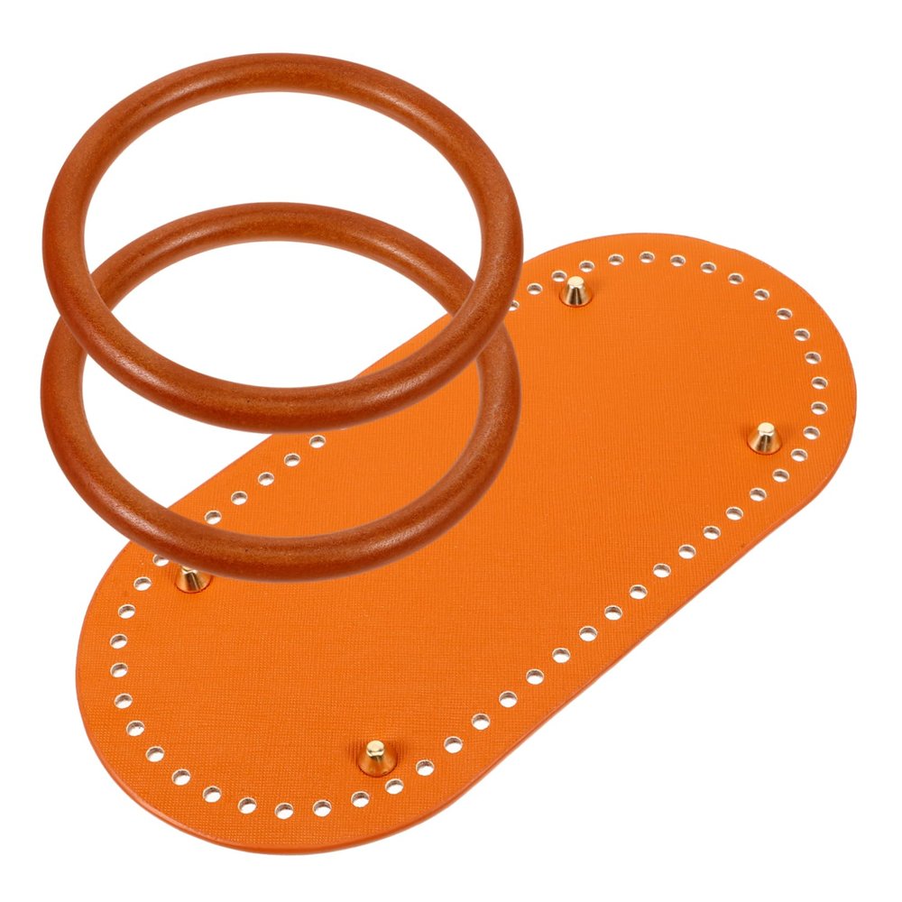 ARTIBETTER 1set Handmade Crochet Artificial Leather Shaper Versatile Weaving Bottom for Handbag for Knitting Creations and Materials
