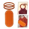 ARTIBETTER 1set Handmade Crochet Artificial Leather Shaper Versatile Weaving Bottom for Handbag for Knitting Creations and Materials view 3