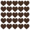 MECCANIXITY 100Pcs Felt Heart, Felt Hearts for Crafts 3.54Inch x 3.54Inch Scrapbooking Sewing Embellishment for Home Decor Party DIY Garland Wreath Craft, Brown view 1