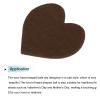 MECCANIXITY 100Pcs Felt Heart, Felt Hearts for Crafts 3.54Inch x 3.54Inch Scrapbooking Sewing Embellishment for Home Decor Party DIY Garland Wreath Craft, Brown view 4
