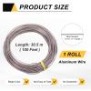 MECCANIXITY 17 Gauge 1.2mm Aluminum Wire, 100 Feet Bendable Metal Craft Armature Wire for Jewelry Making DIY Beading Floral Wreath Wrapping Sculpting, Brown view 2