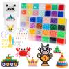 Non-Iron Fuse Beads Kit - 48 Vibrant Colors - 4960 Beads with 12 Glow-in-Dark Arts and Crafts Bundle view 1