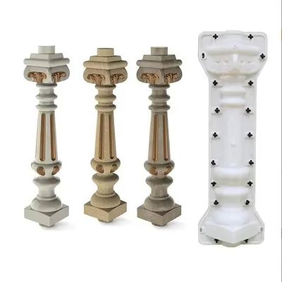 Decorative Roman Pillar Concrete Baluster Mold, 27.6 inch Garden Column Cast Mold, White