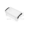 Ciieeo 6pcs Translucent Plastic Pencil Case Storage Box Office Organizer Marker Organizer Locking Mini Storage Container view 2
