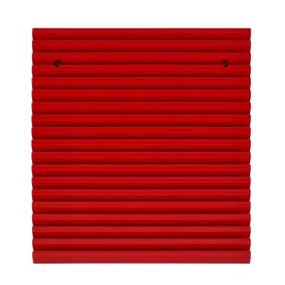 Wall Mounted Quilting Ruler Rack - 18 Slot Ruler Holder Organizer - Made in USA (Red)