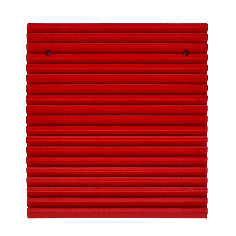 Wall Mounted Quilting Ruler Rack - 18 Slot Ruler Holder Organizer - Made in USA (Red)