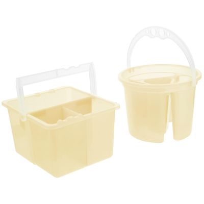Holibanna 2pcs Compact Paint Brush Washer Portable Watercolor Palette Brush Holder Cleaning Bucket Handle