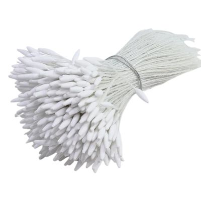 LKXHarleya 1480PCS Matte Pointed Core Stamen, Single Head Floral Stamens for Flower Making Wedding Scrapbook Decoration DIY Crafts Accessories, White