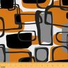 jejeloiu Orange Fabric by The Yard 1 Yard, Geometric Plaid Upholstery Fabric for Chairs, Modern Abstract for Home DIY Projects, Soft Flannel view 1