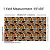 jejeloiu Orange Fabric by The Yard 1 Yard, Geometric Plaid Upholstery Fabric for Chairs, Modern Abstract for Home DIY Projects, Soft Flannel view 2