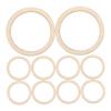 Angoily Diy Craft Decor 100pcs Round Shape Hollowed Wooden Slices 5cm Mini Wood Chips Natural Decorative Wood for Scrapbooking view 1