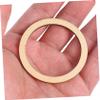 Angoily Diy Craft Decor 100pcs Round Shape Hollowed Wooden Slices 5cm Mini Wood Chips Natural Decorative Wood for Scrapbooking view 4