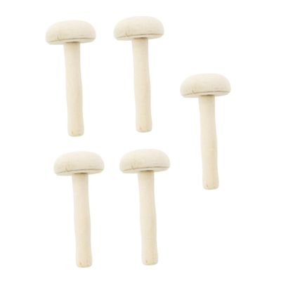 OFFIGAM 5pcs Art Printmaking Tools Wooden Mushroom Roller Set Mushroom Pattern Decoration Painting