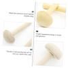 OFFIGAM 5pcs Art Printmaking Tools Wooden Mushroom Roller Set Mushroom Pattern Decoration Painting view 3