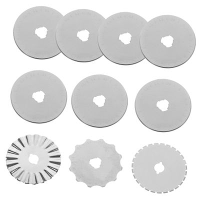 OFFIGAM 10pcs Quilting Cutting Blades Replacement Rotary Cutter Blades for Skip Rotary Cutter for Sewing Craft Quilting