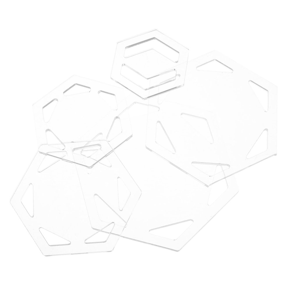 OSALADI 5pcs Acrylic Quilting Templates Hexagon for DIY Patchwork Projects Sewing Ruler for Cutting Crafting Quilting and Sewing Enthusiasts